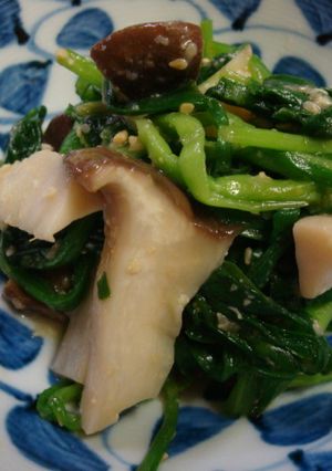 ピリ辛　エリンギとほうれん草の酢味噌和え-レシピのメイン写真