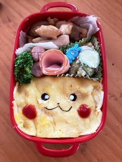 ピカチュウ♡オムライスキャラ弁-レシピのメイン写真
