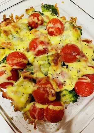ブロッコリーとミニトマトのマヨチーズ焼き-レシピのメイン写真