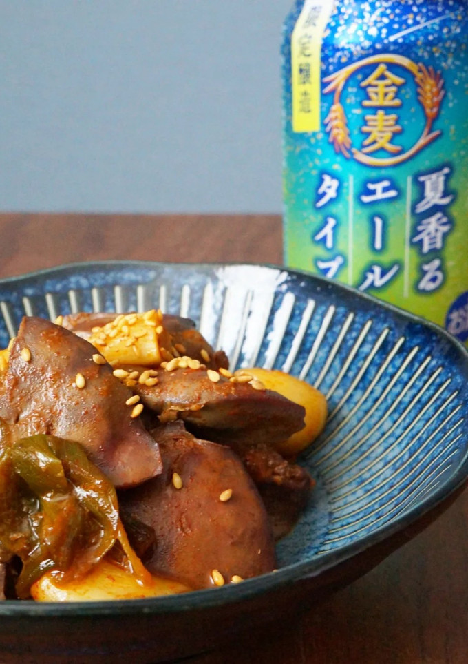 レバーとネギの韓国風炒め-レシピのメイン写真
