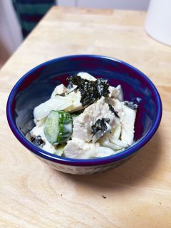 わさびでサッパリ!蒸し鶏と胡瓜のマヨ和え-レシピのメイン写真