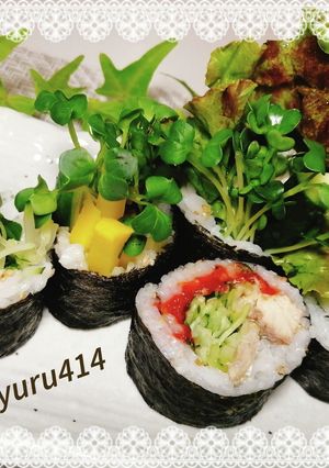 サバ缶水煮風「サバ水煮缶」de簡単巻寿司-レシピのメイン写真