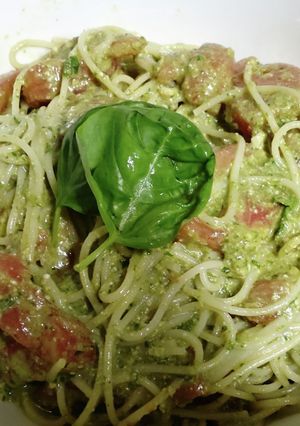 トマトとバジルの冷製パスタ-レシピのメイン写真