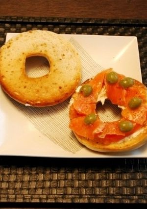 サーモンクリームチーズのベーグルサンド-レシピのメイン写真