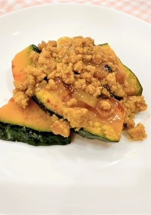 かぼちゃのカレーそぼろあんかけ-レシピのメイン写真