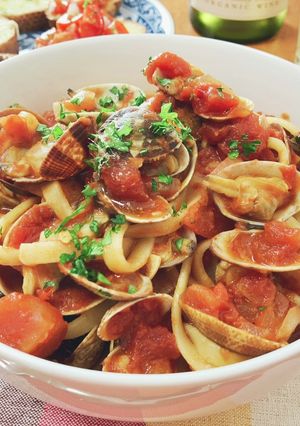 ニューオオクボのパスタでボンゴレロッソ-レシピのメイン写真