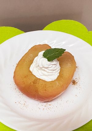 りんごのシャーベット生クリーム添え♡-レシピのメイン写真