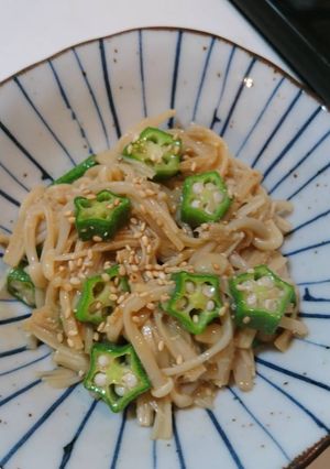 簡単！めちゃうま♪オクラえのき酢味噌和え-レシピのメイン写真