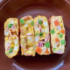 รูปของ お弁当に！冷凍ポテトで余り物オムレツ！！