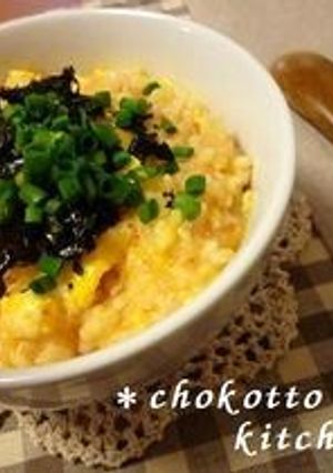 とろとろ卵とたっぷり野菜のキムチ雑炊-レシピのメイン写真