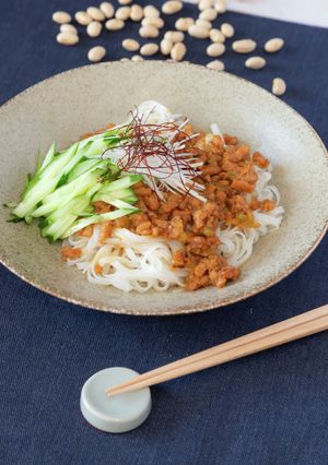 ヴィーガン♪大豆ミートのジャージャー麺風-レシピのメイン写真
