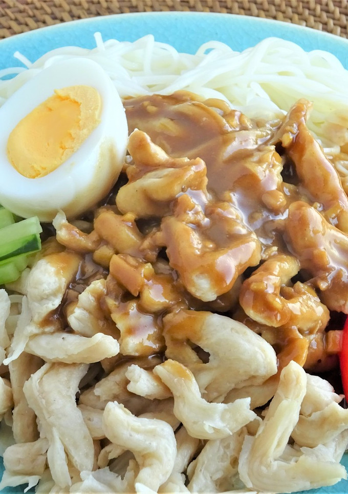 大豆ミートでほぐさない☆棒棒鶏風そうめん-レシピのメイン写真