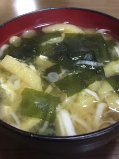 わかめと油揚げの味噌汁-レシピのメイン写真
