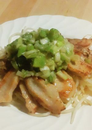 夏★豚バラ旨塩檸檬ネギダレ★もやし★弁当-レシピのメイン写真
