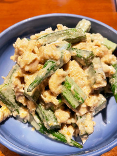 おくらと鶏の胡麻どれゆず胡椒和え-レシピのメイン写真