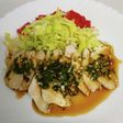 冷製鶏ハムの和風ソースがけ