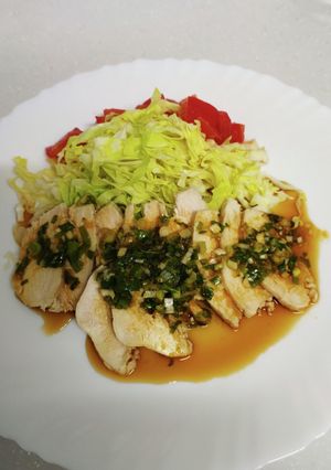 冷製鶏ハムの和風ソースがけ-レシピのメイン写真
