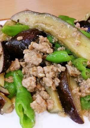 なすと甘長とうがらしの味噌炒め。-レシピのメイン写真