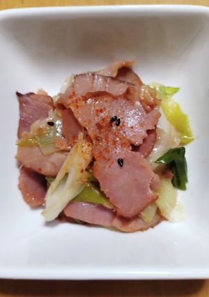 長ネギと焼き豚のおつまみ-レシピのメイン写真