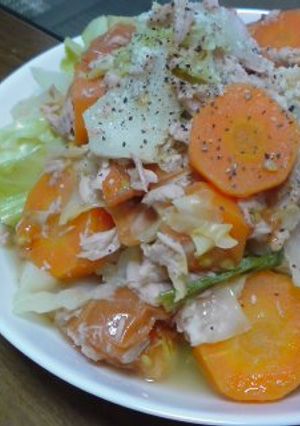 大満足★ｷｬﾍﾞﾂﾅﾄﾏﾄの洋風蒸し-レシピのメイン写真
