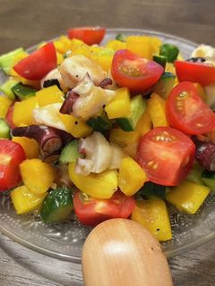 夏野菜とタコのさっぱりサラダ-レシピのメイン写真