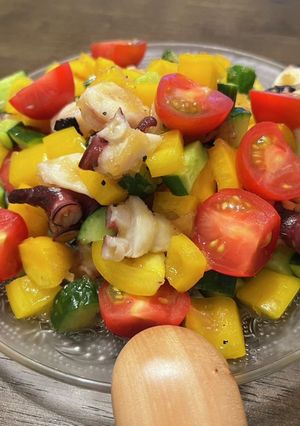 夏野菜とタコのさっぱりサラダ-レシピのメイン写真