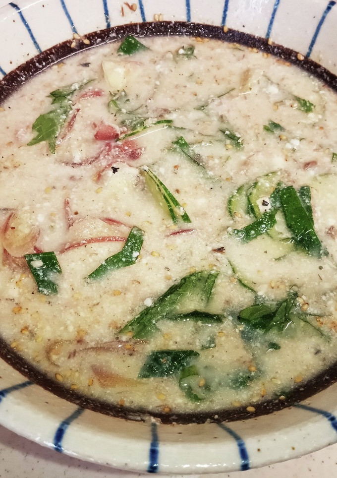 サバ缶と夏野菜の冷や汁-レシピのメイン写真