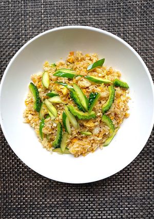 キュウリとゴーヤの夏野菜チャーハン-レシピのメイン写真