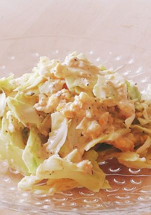 キャベツの卵サラダ★常備菜ランチ★レンジ-レシピのメイン写真