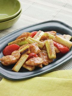 長ねぎと鶏むね肉のオイスター炒め-レシピのメイン写真