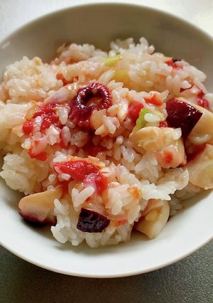 梅とたこのごま油風味混ぜご飯-レシピのメイン写真