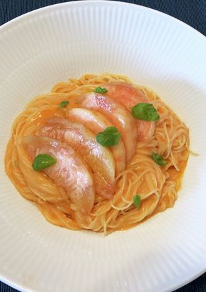 桃の冷製パスタ　Ver.２-レシピのメイン写真