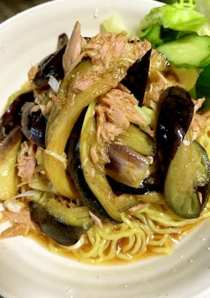 ツナ缶とトロナスの冷やし中華-レシピのメイン写真