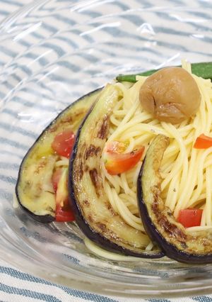 はちみつ梅のオリーブオイル漬の冷製パスタ-レシピのメイン写真