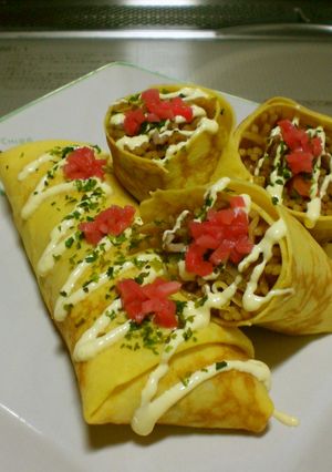 焼きそばのクレープ包み-レシピのメイン写真