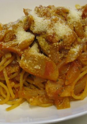 ベーコンと玉ねぎのトマトスパゲティ-レシピのメイン写真