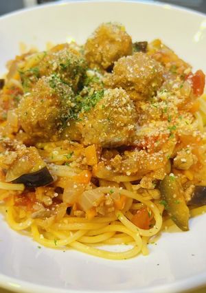 野菜たっぷり！ミートボールパスタ☆彡-レシピのメイン写真