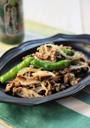大葉ときのこのクミンひき肉炒め-レシピのメイン写真