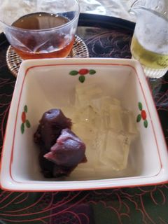 梅シロップのゼリー あんこ添え-レシピのメイン写真