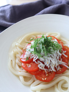 釜揚げしらすとトマトの冷やしうどん-レシピのメイン写真