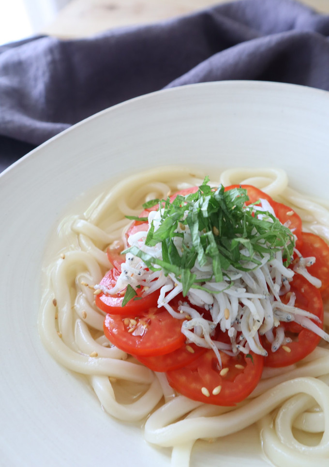 釜揚げしらすとトマトの冷やしうどん-レシピのメイン写真