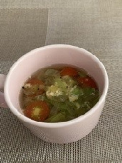 レタスとトマトの卵スープ-レシピのメイン写真
