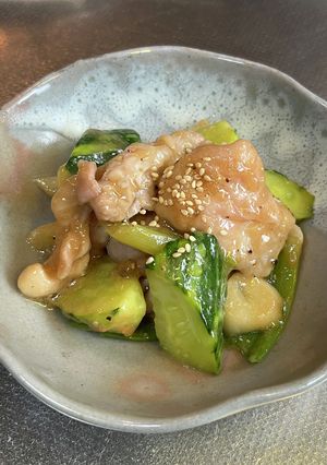 食欲増進！鶏もも肉とキュウリの甘味噌炒め-レシピのメイン写真