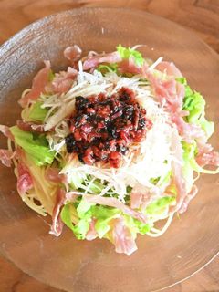 梅ドレで生ハムと大根のサラダパスタ-レシピのメイン写真