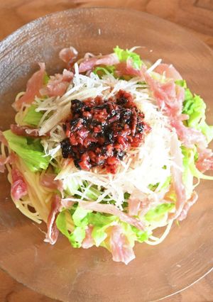 梅ドレで生ハムと大根のサラダパスタ-レシピのメイン写真