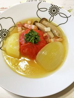丸ごとトマトの冷製スープ-レシピのメイン写真