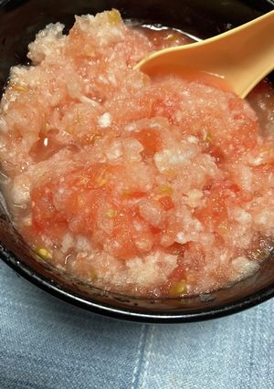 パサパサ☆すの入った大根とトマトおろし♬-レシピのメイン写真