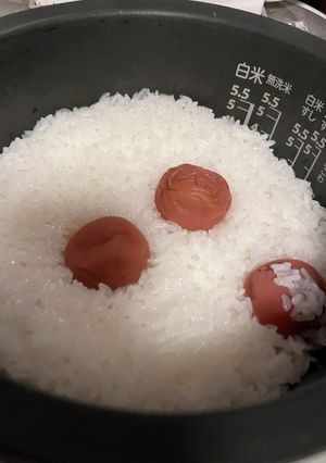 梅干しの炊き込みご飯-レシピのメイン写真