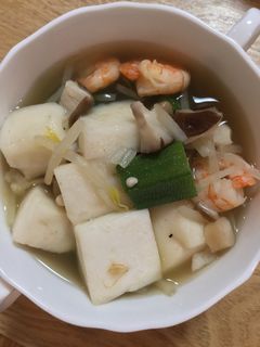 はんぺんとえびとオクラのスープ-レシピのメイン写真