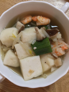 はんぺんとえびとオクラのスープ-レシピのメイン写真